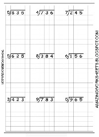 Graph Paper Long Division Worksheets