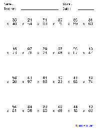 Multiplication Worksheets Grade 2