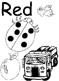 Preschool Color Red Coloring Pages