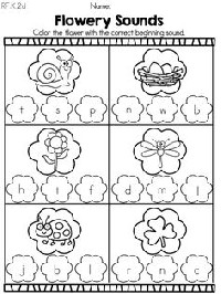 Spring Kindergarten Activity Worksheets