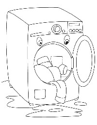 Washing Machine Coloring Pages