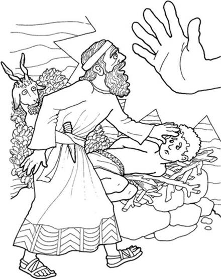 abraham and isaac sacrifice coloring pages - photo #2