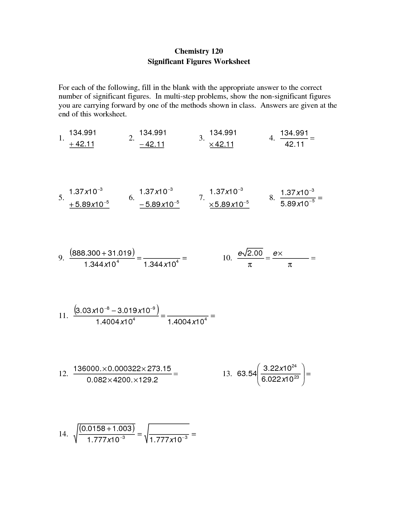 16 Best Images Of Significant Figure Worksheets High School Math Scale Measurement Worksheets 