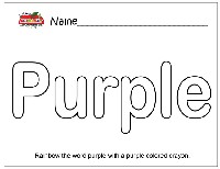 Color Purple Coloring Pages Worksheets