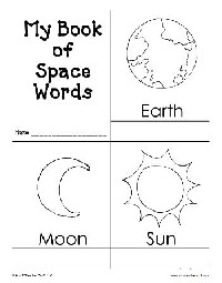 Kindergarten Worksheets Free Printable Space Books