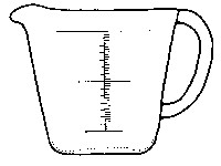 Measuring Cup Clip Art Black and White