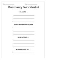 Positive Self-Esteem Worksheets