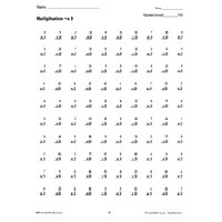 Printable Timed Math Drills Multiplication