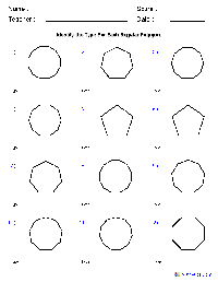 Regular Polygons Worksheet