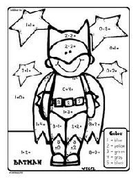 Superhero Math Worksheets