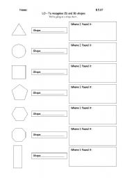 2D Shapes Worksheets Printable