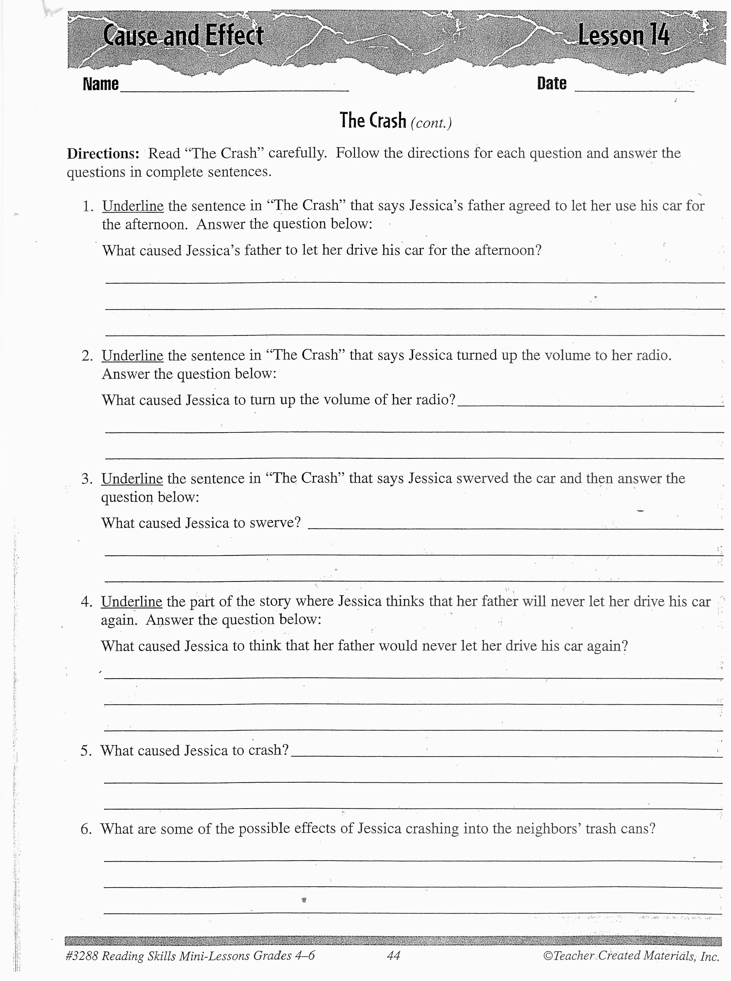 Cause and Effect Essay Examples Middle School