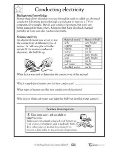 Electricity Worksheets 5th Grade