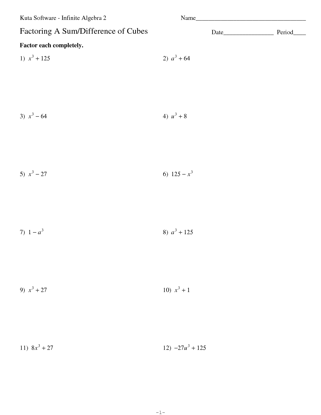 Factoring By Grouping Worksheet Answers