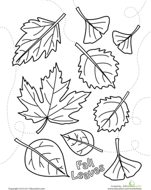 Fall Leaf Coloring Page Printables