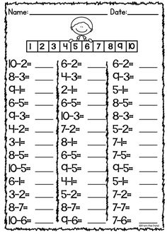 First Grade Addition and Subtraction Worksheets