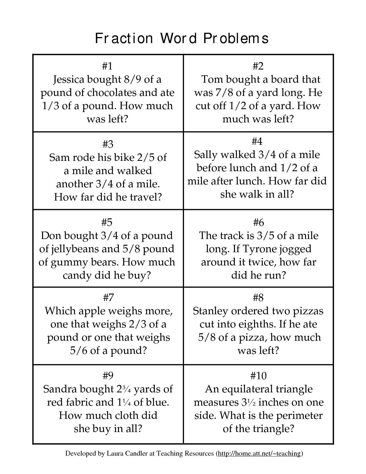 Fractions test pdf Fractions test pdf picture