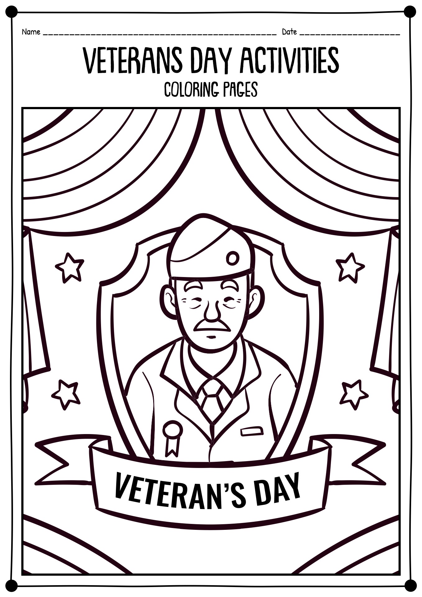 Veterans Day Coloring Pages For Kindergarten Veterans Day Coloring
