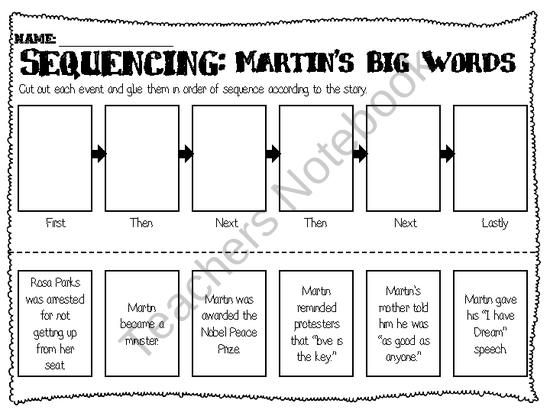 Martin Big Words Worksheets