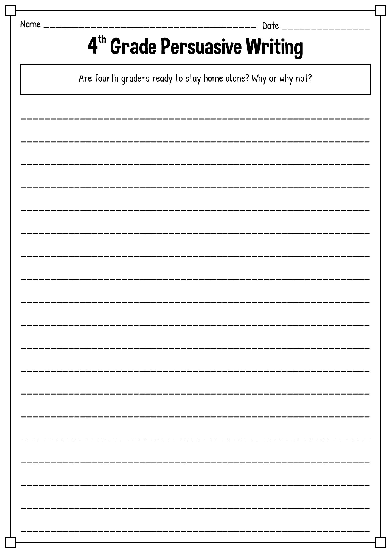 Persuasive Essay 4th Grade Writing Worksheets Persuasive Essay 4th Grade Writing Worksheets