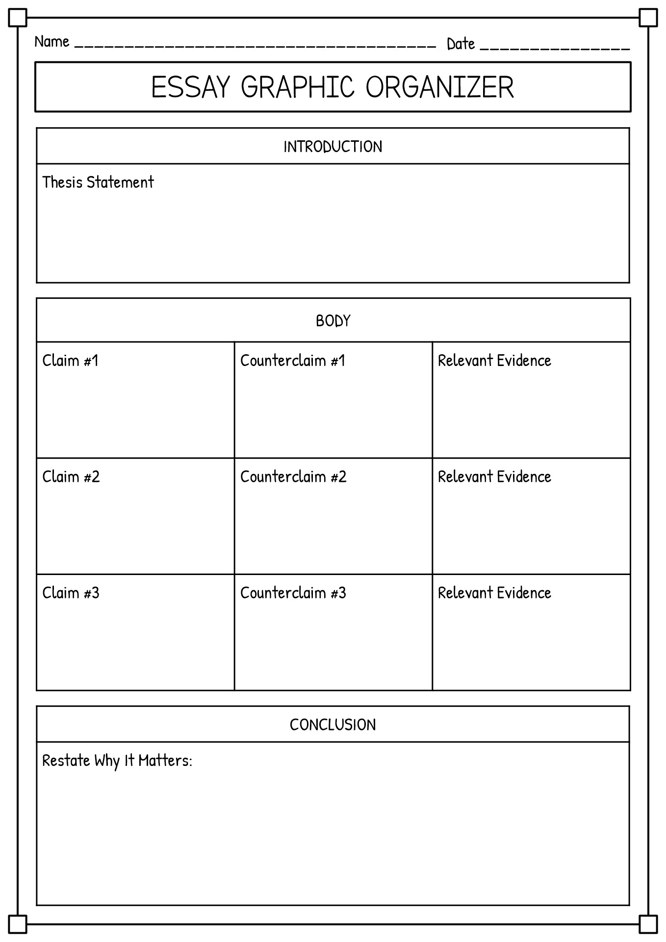 Persuasive Writing Graphic Organizer Claim Counterclaim Persuasive Writing Graphic Organizer Claim Counterclaim