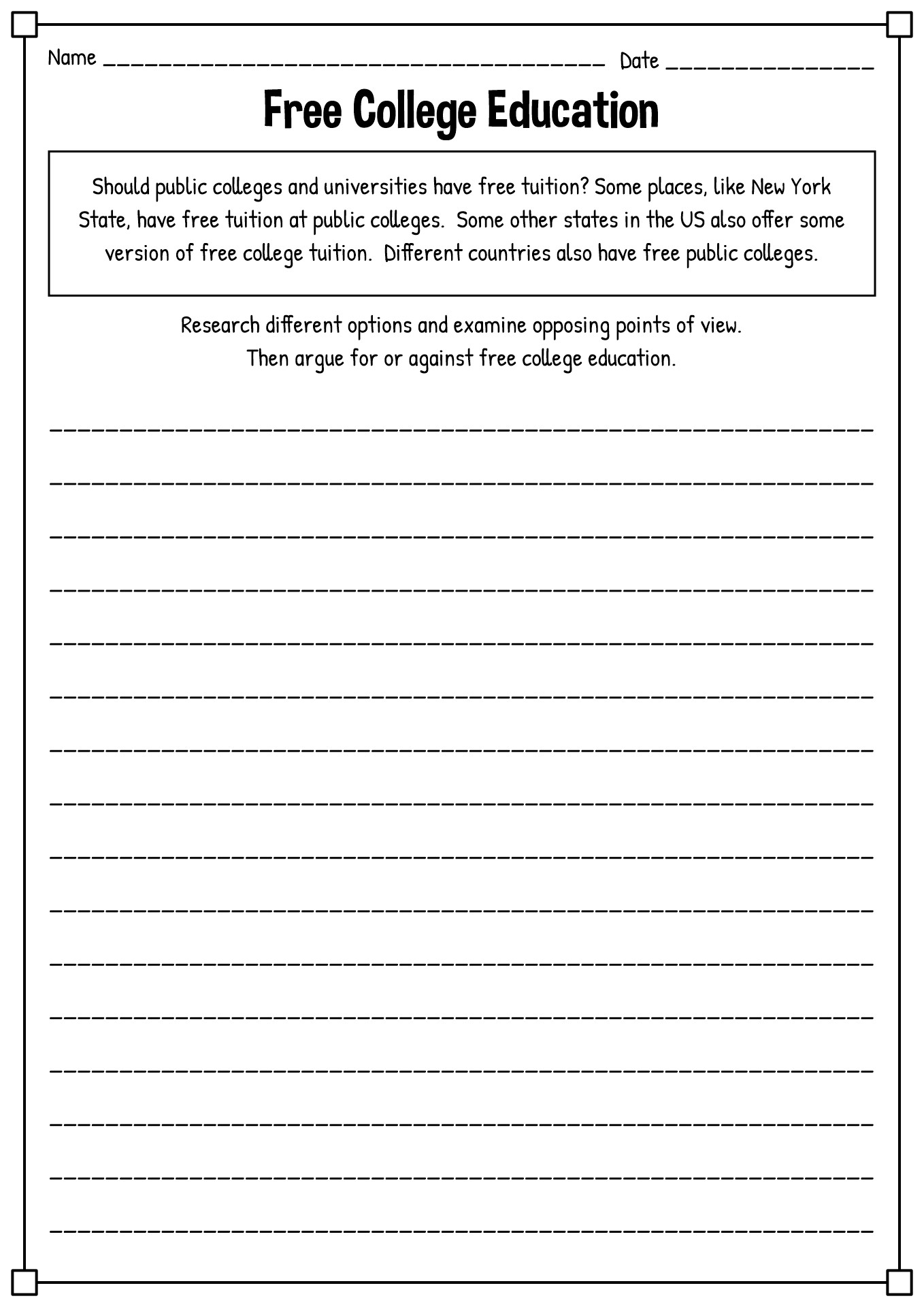 Persuasive Writing Worksheets Persuasive Writing Worksheets
