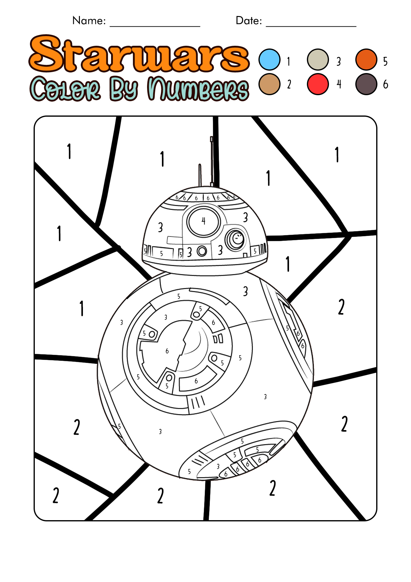 Star Wars Printable Worksheets