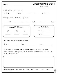2nd Grade Morning Work Worksheets