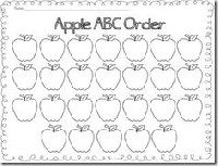 Apple Printable Worksheets ABC Order