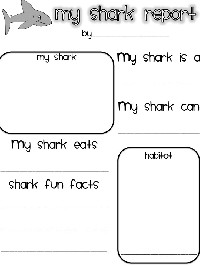 Printable Shark Worksheets