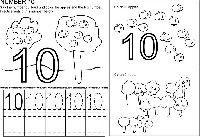 Tracing Numbers 10 Worksheets