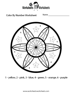 Color by Number Math Worksheets