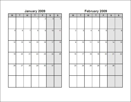  Printable Lined Calendar Templates