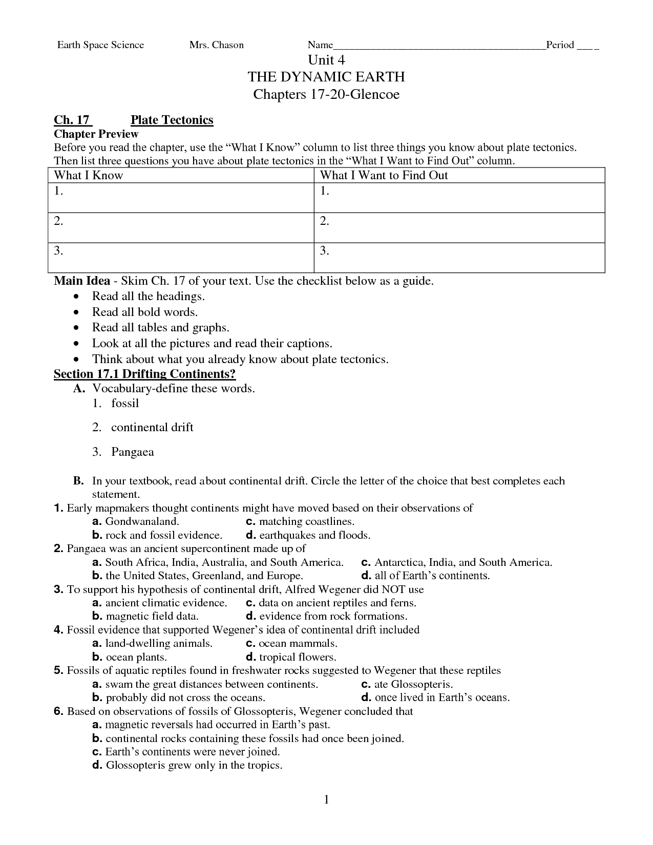 9 Best Images of Glencoe Science Worksheet Answer Key ...