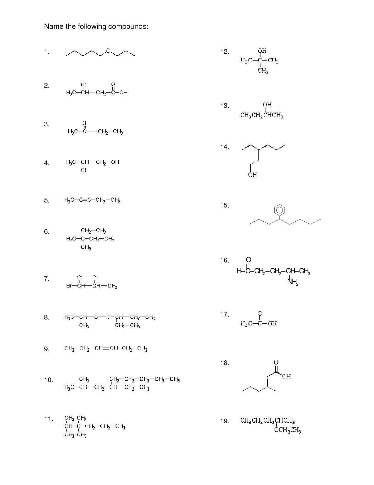 17 Best Images of Organic Compound Worksheet Answers Biology - Biology