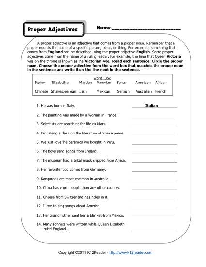 16 Best Images of Printable Adjective Worksheets 4th Grade - Adjective