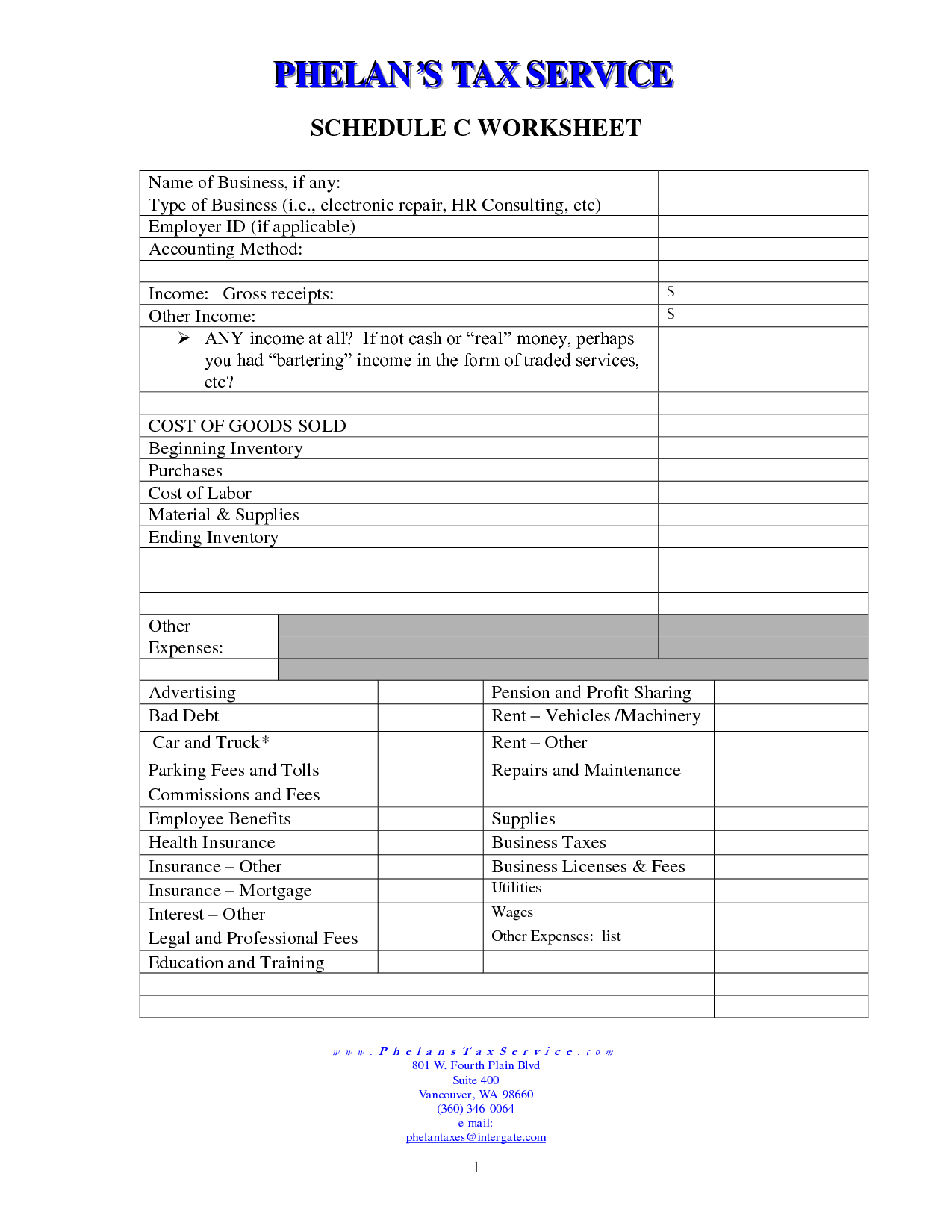 16 Best Images of Budget Worksheet Self-Employed - Make a Budget