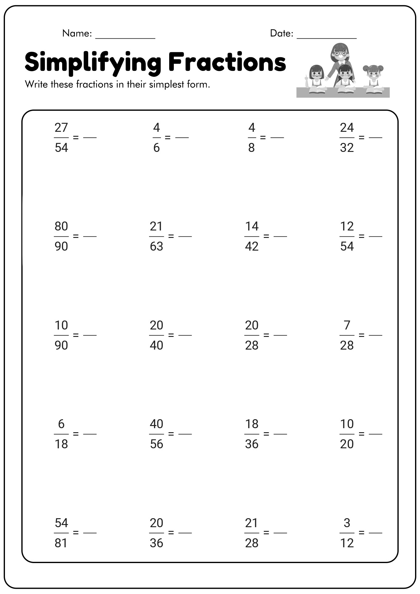 orangeflowerpatterns-13-math-worksheets-5th-grade-fractions-pictures