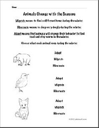 1st Grade Science Worksheets Animals