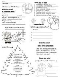 Christmas Activities Worksheets