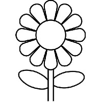 Preschool Flower Coloring Pages