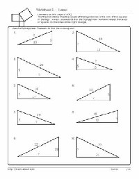 Pythagorean Theorem Printable Worksheets
