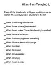 Triggers and Warning Signs Worksheets