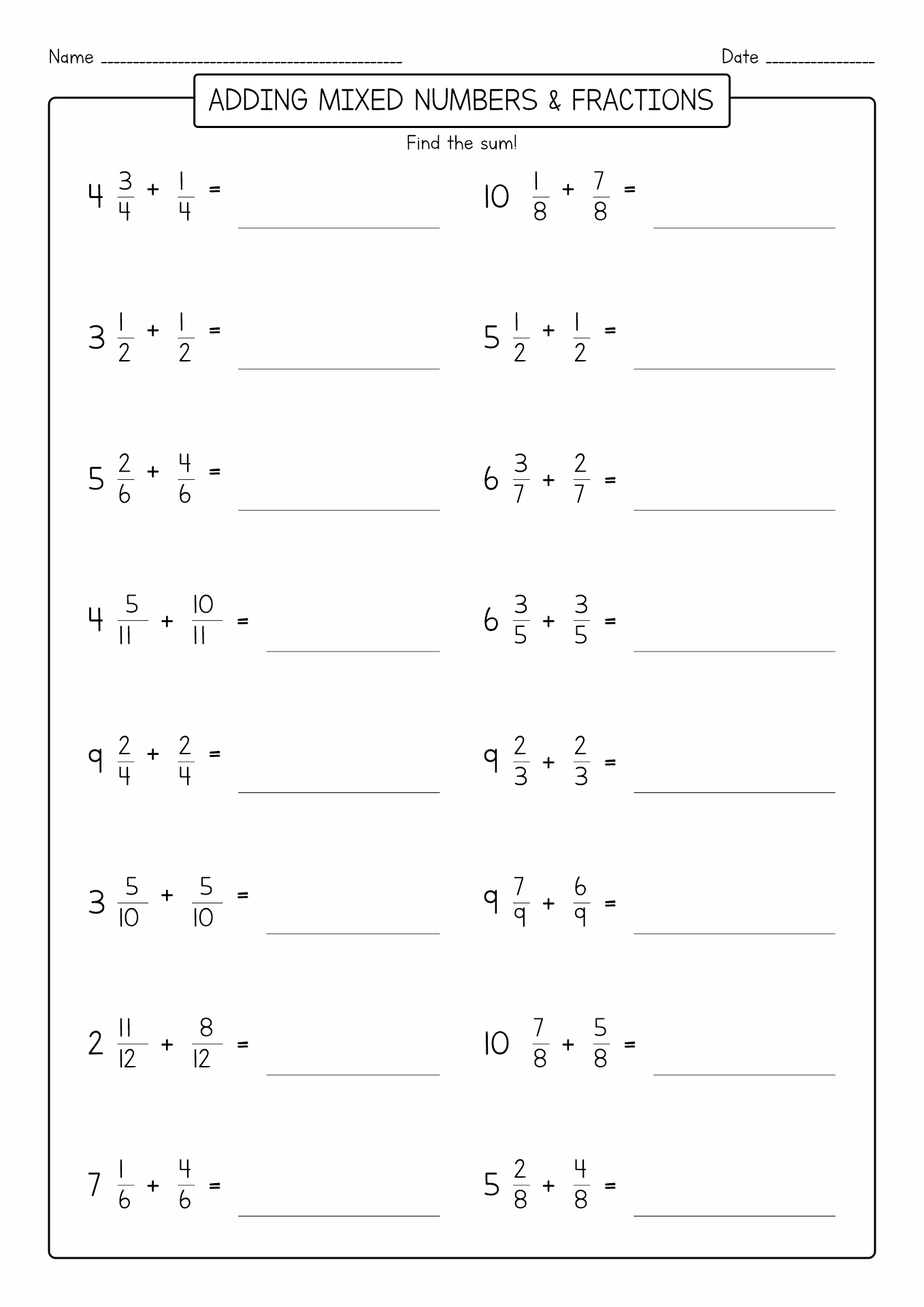 14 Best Images of Four- Digit Math Worksheets - 4 Digit Addition and