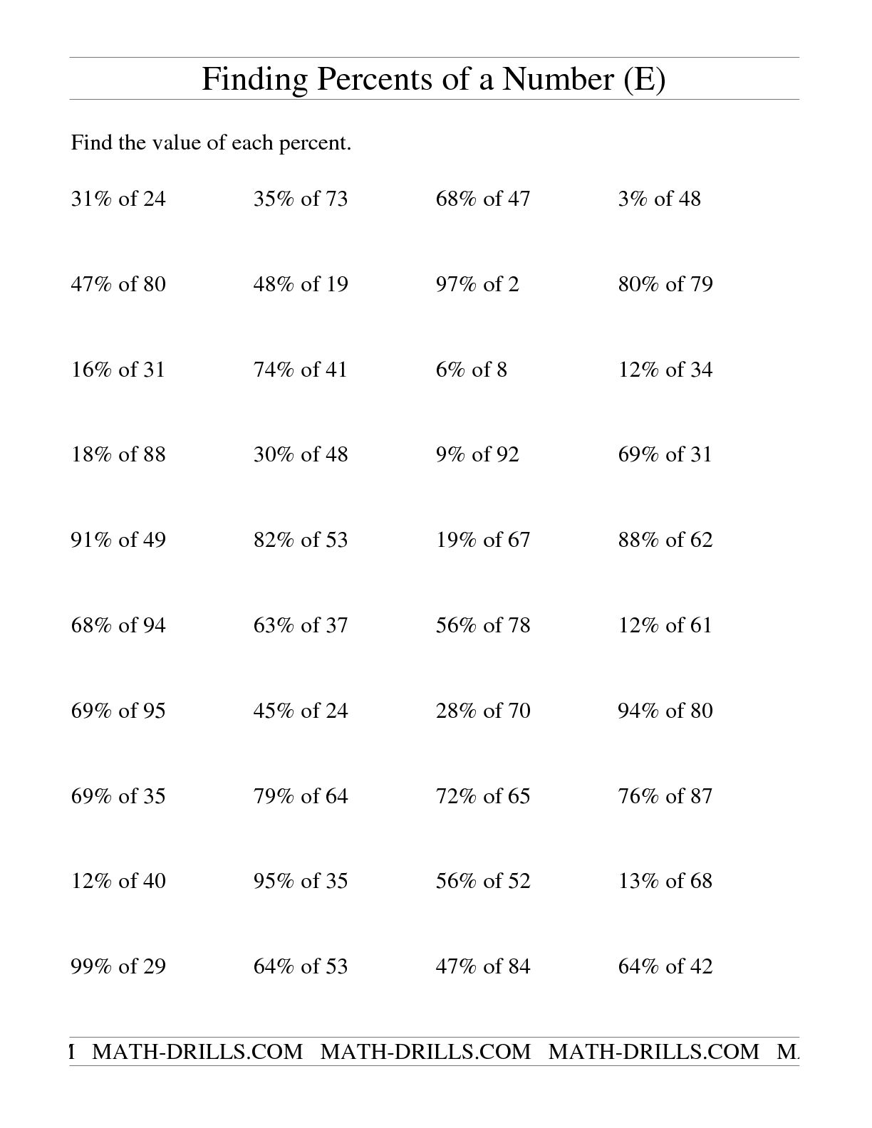 part-whole-percent-worksheet