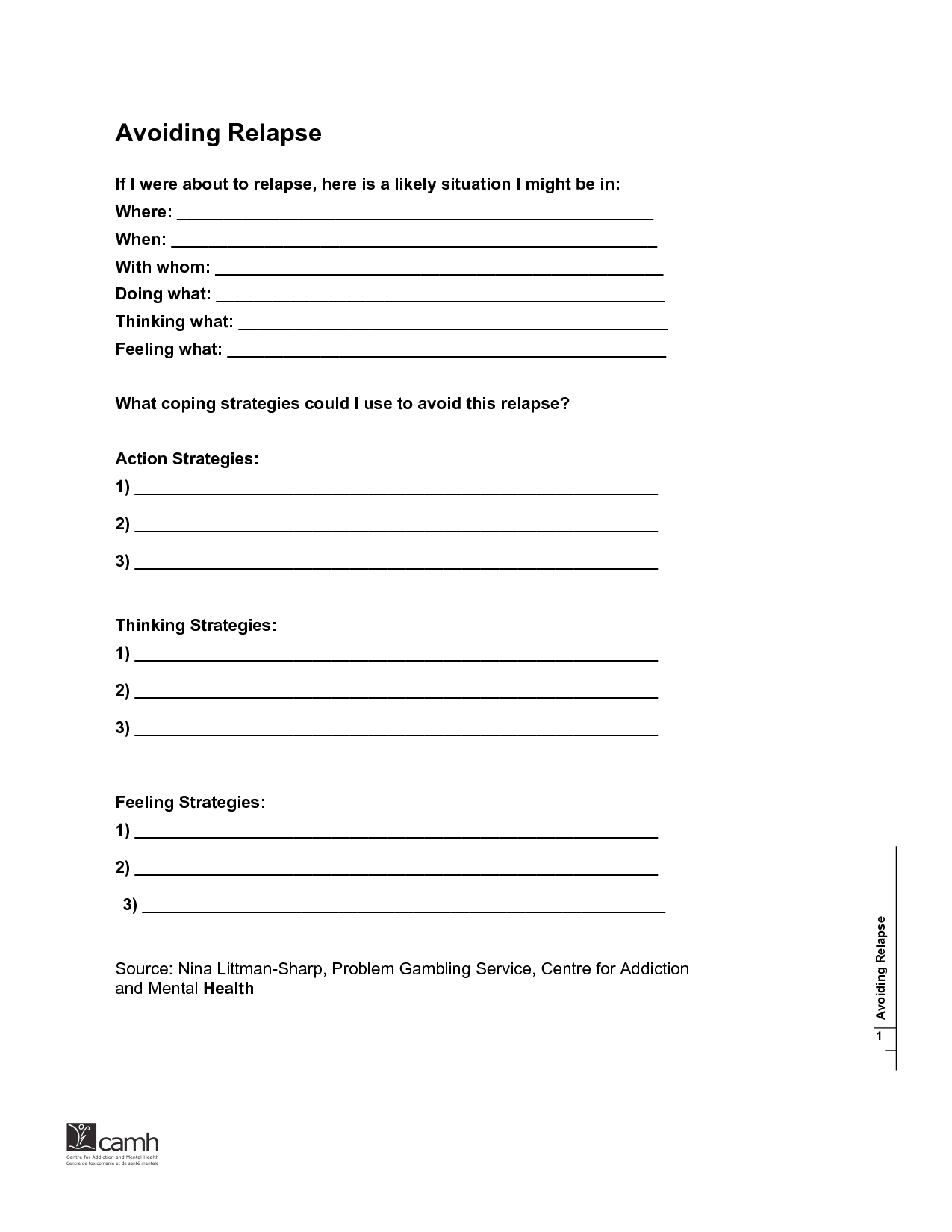 Free Printable Identifying Triggers Worksheets Printable Blank World
