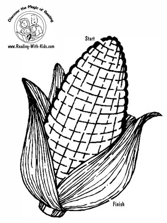 Corn Maze Coloring Page Printable