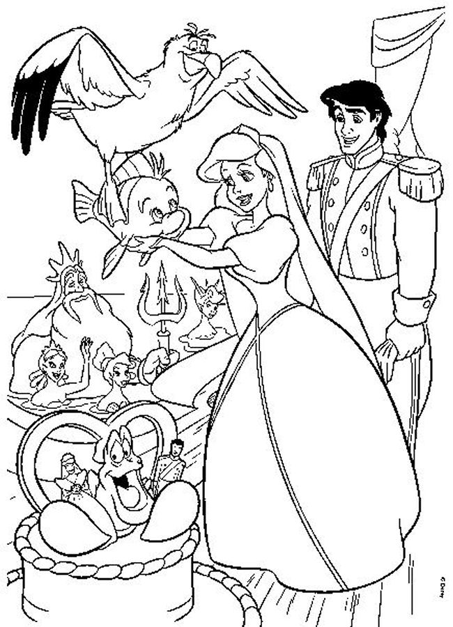 Disney Wedding Coloring Pages