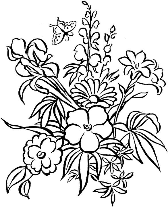  Adult Coloring Pages Flowers