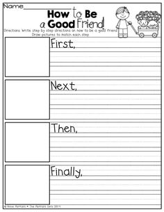 Friend First Grade Writing Prompts
